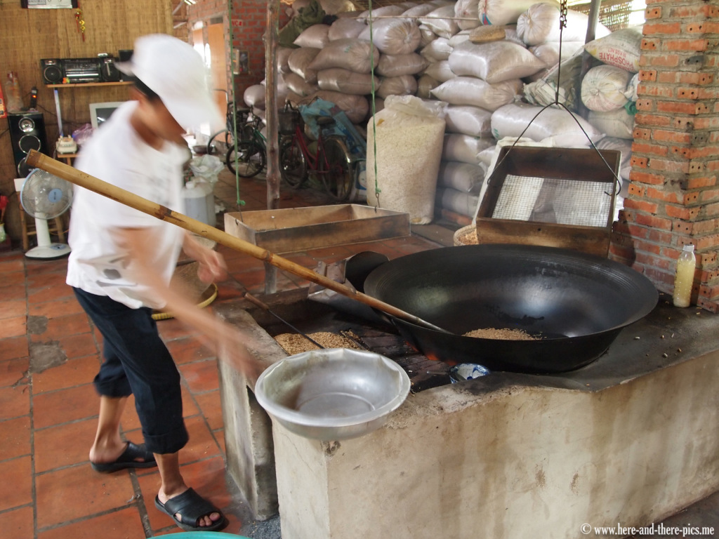 Making rice noodles, Mekong Delta, Vietnam